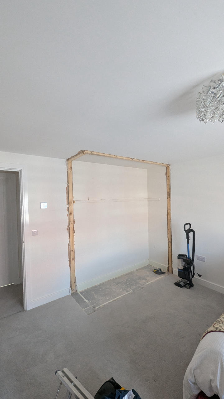 Fitted wardrobe removed and the room swept and hoovered, left ready to fit